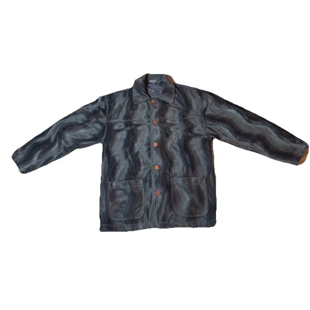 Jordan‎ Craig Men's Oversized Funky  Wavey Sz M Green Jacket 90s Vibe Retro Y2K